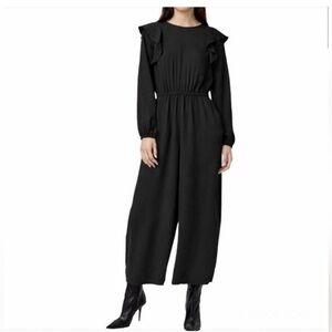 Wilfred - ‘Fleurette’ Aritzia Black Ruffle Jumpsuit/Romper/Onesie